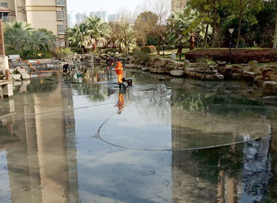 古交景观池淤泥清理